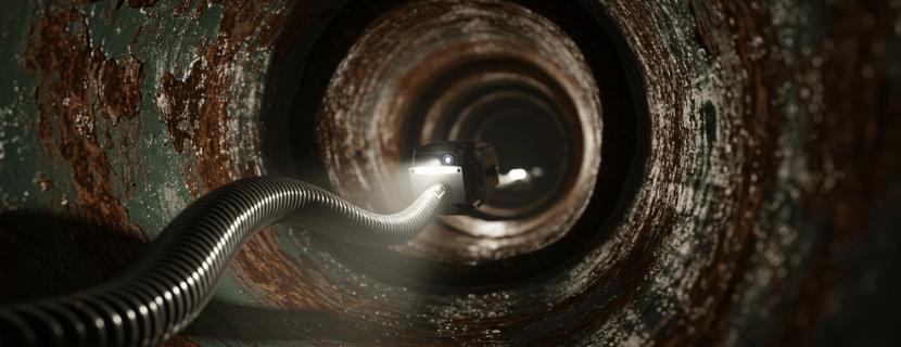Compact exploration robot operating inside a constrained pipe