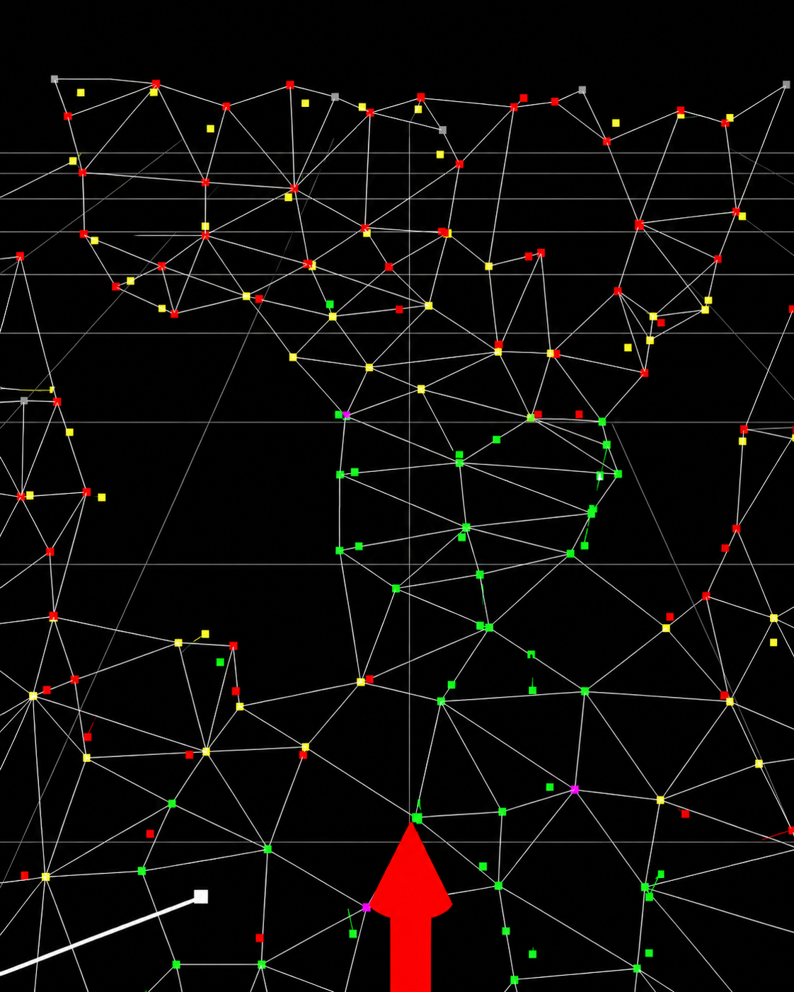 Growing Neural Gas topology graph over a navigation-like map